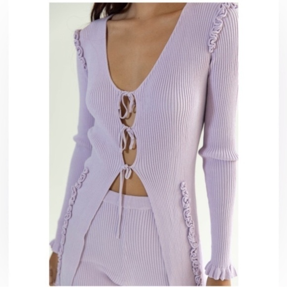 Find Me Now Cleo Long Cardigan in Lilac Size: M, NWT - Picture 1 of 8